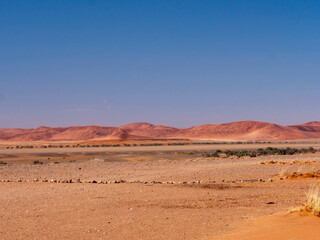 Naklejka premium Barren but beautiful landscape on the drive from Agama Lodge to Sossusvlei.