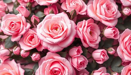 Naklejka premium Seamless pink rose wallpaper, delicate floral design, graphic, high-resolution