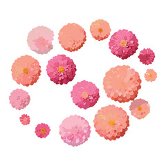 Pretty Mixed Pink and Orange Blooms