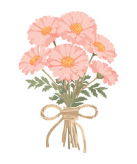Mixed Pink Daisy Bouquet Tied