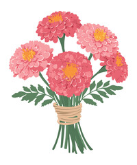 Colorful Flower Bunch Vector Illustration