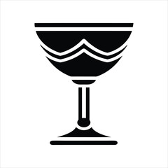 Classic Gatsby Style Wine Glass Vector