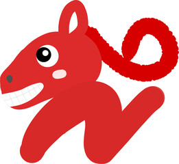 2026 Fire Horse Zodiac – Red Yang Horse Character Illustration