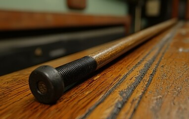 Close up of assembled bench frame showing a wooden component with a metal bolt. Focus on craftsmanship and texture details for a rustic aesthetic.