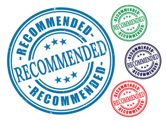 Recommended stamp seal vector graphic element for business marketing and promotion design
