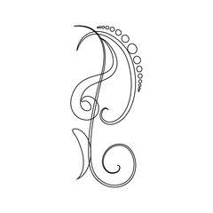 set of floral elements