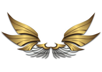Golden Winged Emblem with Luxury Heraldic Badge png