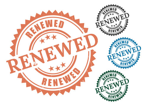 renewed stamp vector graphic design elements for business and marketing usage needs