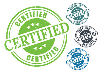 Certified stamp vector graphic asset for product approval and quality assurance design element badge seal