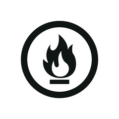 Printable Caution Label – Flammable Material Symbol