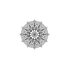 Circular pattern in the form of a mandala. Henna tatoo mandala. Mehndi style. Decorative pattern in oriental style. Coloring book page.
