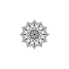 Circular pattern in the form of a mandala. Henna tatoo mandala. Mehndi style. Decorative pattern in oriental style. Coloring book page.