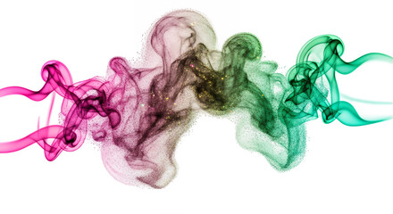 Colorful Abstract Smoke on transparrent background
