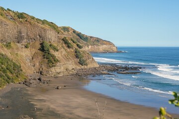 Muriwai Gannet Colony Beach Landscape, New Zealand