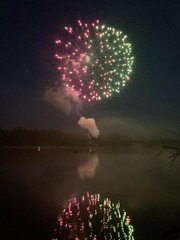 fireworks over the river