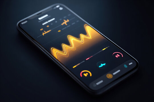 Wellness tracker interface displaying health metrics on smartphone screen
