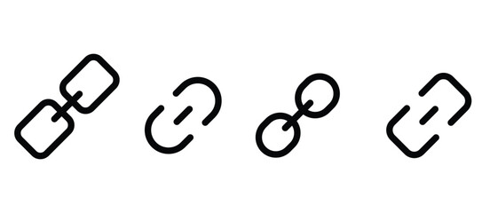 Link icon set  for web and mobile apps vector eps10.