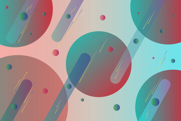 Colorful vector abstract background, geometric circles with gradients. 
