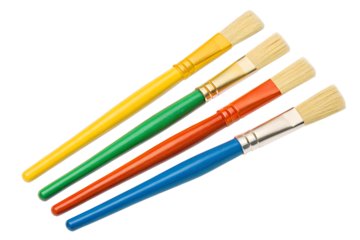 Colorful Paint Brushes Perfect for Art Projects and Creative Fun