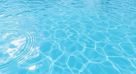 Top-Down View of Clear Tropical Ocean Water with Sunlight Reflections