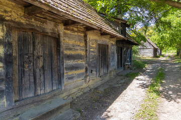 Traditional Wooden Wine Cellars near Kalnik, Croatia