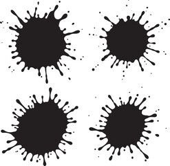 Water splashes liquid shape silhouette vector illustration