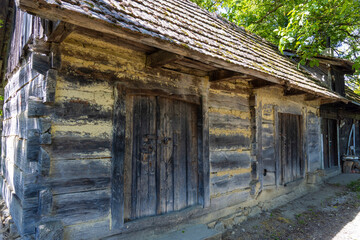 Traditional Wooden Wine Cellars near Kalnik, Croatia