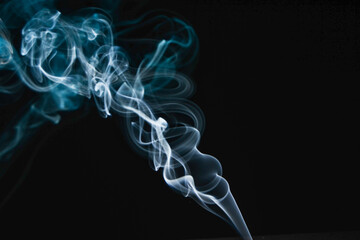 smoke on black background