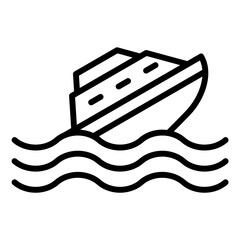 Boat Sink Icon