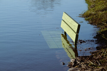 bench in the water