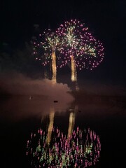 fireworks over the river