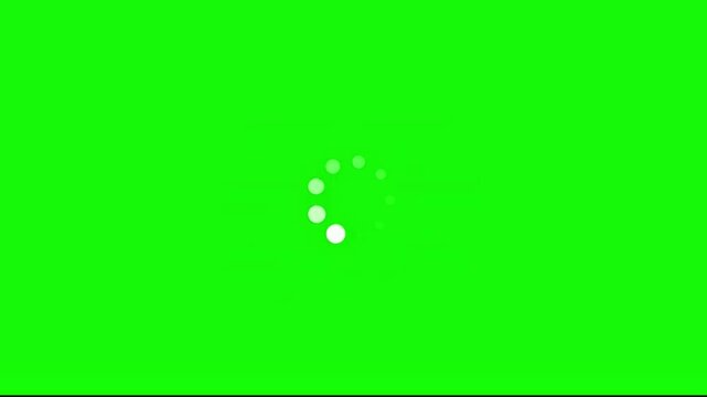 loading circle line animation on green screen background, footage loading icon suitable for download progress, load game data, buffering process, application interface, Loading animation effect - Powered by Adobe