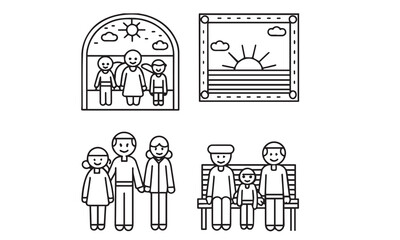Family Life Icon Set