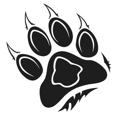 Wolf Paw Print Illustration