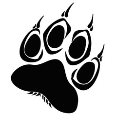 Wolf Paw Print Illustration