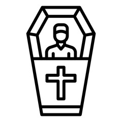 Obraz premium People Coffin Icon