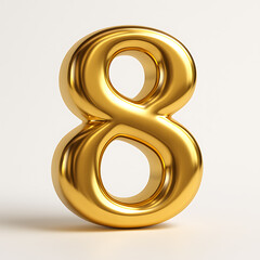 3d golden number 8