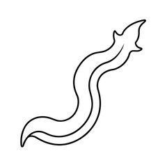 abstract flatworm outline vector illustration