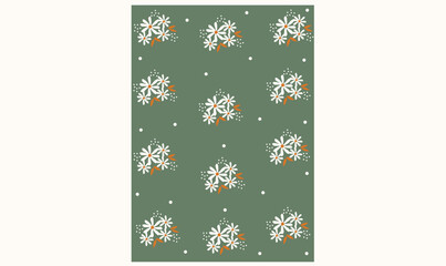 Fototapeta premium Floral flowers fabric cloth seamless pattern background