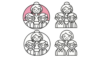 Family Life Icon Set