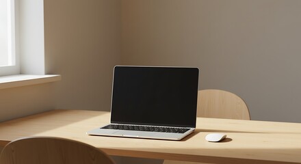 Fototapeta premium Modern Workspace: A Minimalistic Approach to Productivity and Creativity