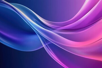 Fototapeta premium Colorful flowing waves create a mesmerizing abstract visual effect in vibrant shades at dusk