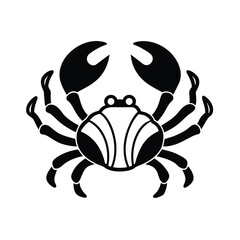 crab with shell silhouette vector artwork