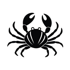 crab with shell silhouette vector artwork