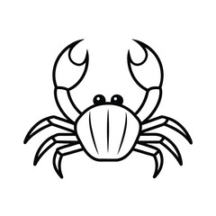 crab on white background
