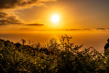 Obraz premium Atardecer en la Corujera, Isla de Tenerife.
