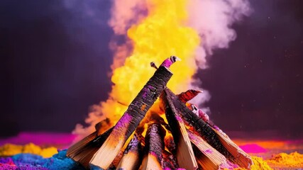 An electrifying fireworks display with loud bangs, bright colors and dazzling patterns lighting up the night sky. This  captures a moment of high energy and excitement.