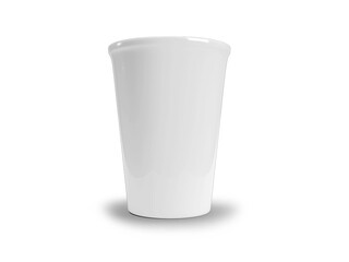 Blank Plastic Cup 3D Illustration Mockup Scene on Isolated White Background