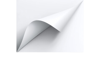 Realistic curls of the corners of a paper page on a transparent background with shadow, curled corners of a sheet of paper. The white edges of the vector stickers are curved. Corners of paper scroll