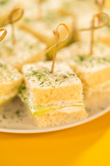 Mini Cucumber Sandwiches with Cream Cheese